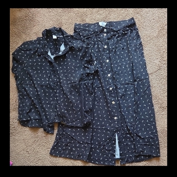 Twik Black and White Floral Blouse And Skirt Set - Picture 3 of 4